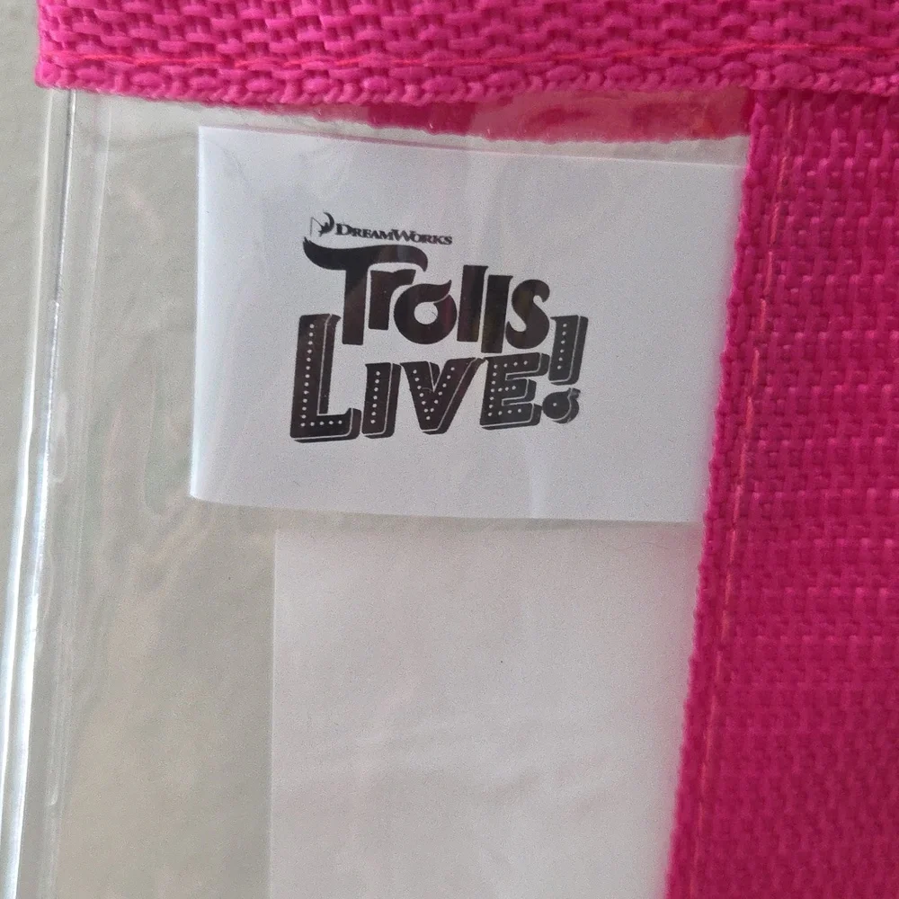 Trolls Live! Pink Confetti Tote Bag